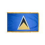 2ft. x 3ft. St. Lucia Flag Fringed for Indoor Display