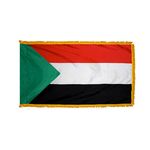 2ft. x 3ft. Sudan Flag Fringed for Indoor Display