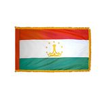 2ft. x 3ft. Tajikistan Flag Fringed for Indoor Display
