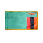 2ft. x 3ft. Zambia Flag Fringed for Indoor Display