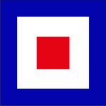 Size 3-1/2 Letter W Signal Flag with Line Snap and Ring