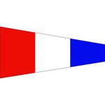 Size 3-1/2 Number 3 Signal Pennant with Line Snap and Ring