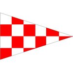 Size 4 Emergency Signal Pennant with Line Snap and Ring