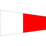 Size 6 Question Signal Pennant with Line Snap and Ring
