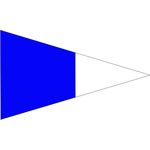 Size 2 2nd Substitute Signal Pennant w/ Grommets