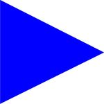 Size 4 Subdivision Signal Pennant with Line Snap & Ring