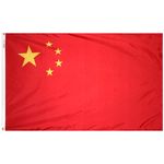 4ft. x 6ft. China Flag w/ Line Snap & Ring