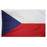 4ft. x 6ft. Czech Republic Flag w/ Line Snap & Ring