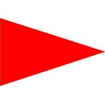 Size 6 Speed Signal Pennant with Line Snap and Ring