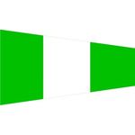 Size 3-1/2 Starboard Signal Pennant with Line Snap and Ring