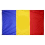 3ft. x 5ft. Andorra Flag No Seal with Brass Grommets