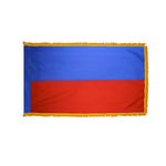 2ft. x 3ft. Haiti Flag No Seal Fringed for Indoor Display