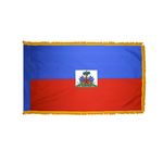 2ft. x 3ft. Haiti Flag Seal Fringed for Indoor Display