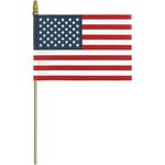 No-Fray United States Flag with Gold Spear Top