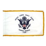 2ft. x 3ft. Coast Guard Flag for Display with Fringe