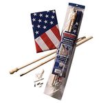2-1/2 ft. x 4 ft. Poly/Cotton U.S. Flag with Wood Pole Set