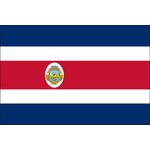 2ft. x 3ft. Costa Rica Flag Seal for Indoor Display