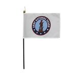 4 x 6 in. Army National Guard Flag Mounted on a Staff