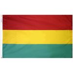 2ft. x 3ft. Bolivia Flag No Seal with Canvas Header
