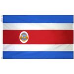 4ft. x 6ft. Costa Rica Flag Seal w/ Line Snap & Ring