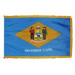 3ft. x 5ft. Delaware Flag Fringed for Indoor Display