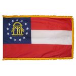3ft. x 5ft. Georgia Flag Fringed for Indoor Display