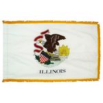3ft. x 5ft. Illinois Flag Fringed for Indoor Display
