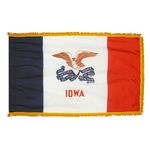 3ft. x 5ft. Iowa Flag Fringed for Indoor Display