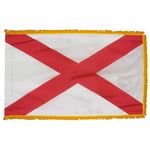 3ft. x 5ft. Alabama Flag Fringed for Indoor Display