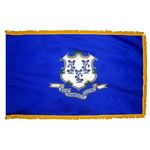 3ft. x 5ft. Connecticut Flag Fringed for Indoor Display
