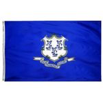 4ft. x 6ft. Connecticut Flag w/ Line Snap & Ring