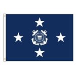 2ft. x 3ft. Coast Guard 4 Star Admiral Flag with Grommets