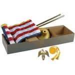 5 x 8 ft. U.S. Flag Set with Gold Aluminum Pole