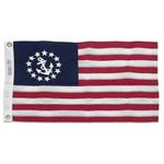 30 in. x 48 in. U.S. Yacht Ensign Flag Sewn Stars & Sewn Strips