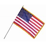 24 in. x 36 in. U.S. Flags Classroom with Fringe