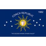 2ft. x 3ft. Conch Republic 1982 Flag Heading and Grommets