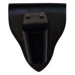 Leather High Gloss Black Clarino Slide On Belt Style Flagpole Carrier