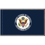 3 x 5 ft. Department of State Flag Display w/White Fringe