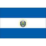 3 ft. x 5 ft. El Salvador Flag Seal E-poly with Brass Grommets