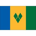 3 ft. x 5 ft. St. Vincent Grenadines Flag E-poly with Brass Grommets