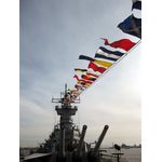 Navy Ship Full Dressed with Signal Flags