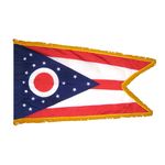 2ft. x 3ft. Ohio Flag Fringed for Indoor Display