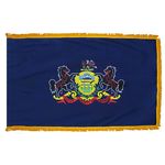 2ft. x 3ft. Pennsylvania Flag Fringed for Indoor Display