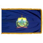 2ft. x 3ft. Vermont Flag Fringed for Indoor Display