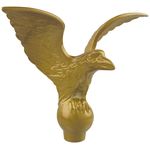 Gold Powder Coated Metal Flying Eagle