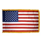 Indoor US Flag with Gold Fringe