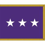 4 x 6ft. Chaplain 3 Star General Flag for Indoor Display Fringed
