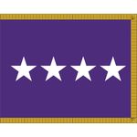 4 x 6ft. Chaplain 4 Star General Flag for Indoor Display Fringed