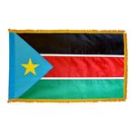 2 ft. x 3 ft. South Sudan Flag Fringed for Indoor Display