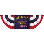 3 ft. x 9 ft. Pleated Fans Cotton w/ Welcome Panel